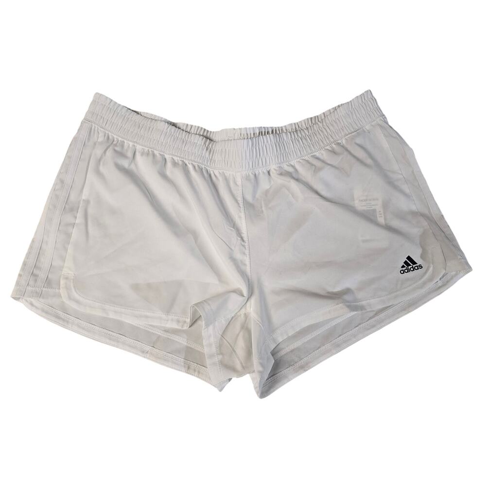 Adidas Pacer 3S Woven Shorts Women XL Aeroready White Training NWT